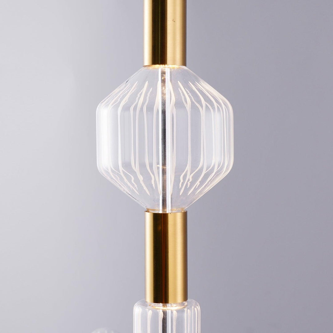Solara Lampe à suspension en cristal cylindrique Cipher contemporaine - Neutralighting