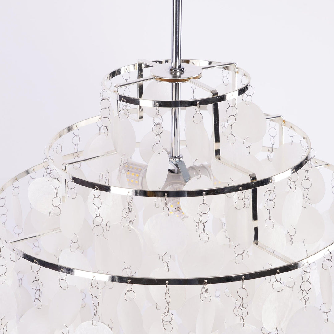 Lustra Suspension Lampe Anneau Rond en Coquillage - Neutralighting