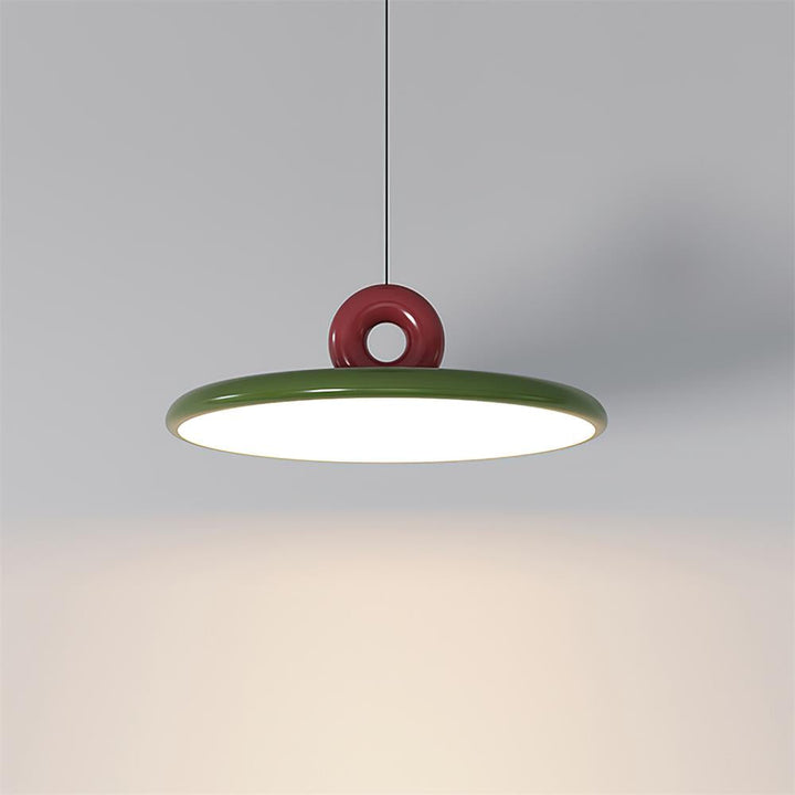 Suspension Disque Acrylique Avec Détail en Boucle Ambiance Minimaliste - Neutralighting