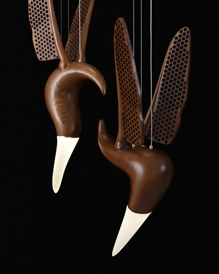 Elsilor Suspension Bois Inspirée des Oiseaux - Neutralighting