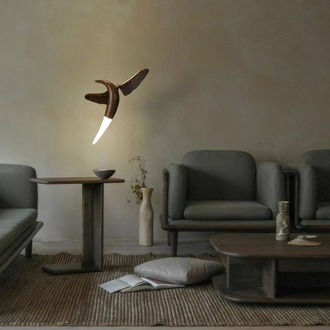 Elsilor Suspension Bois Inspirée des Oiseaux - Neutralighting