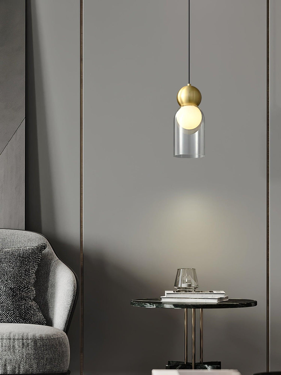 Solara Suspension en Laiton Verre Nordique Géométrique - Neutralighting