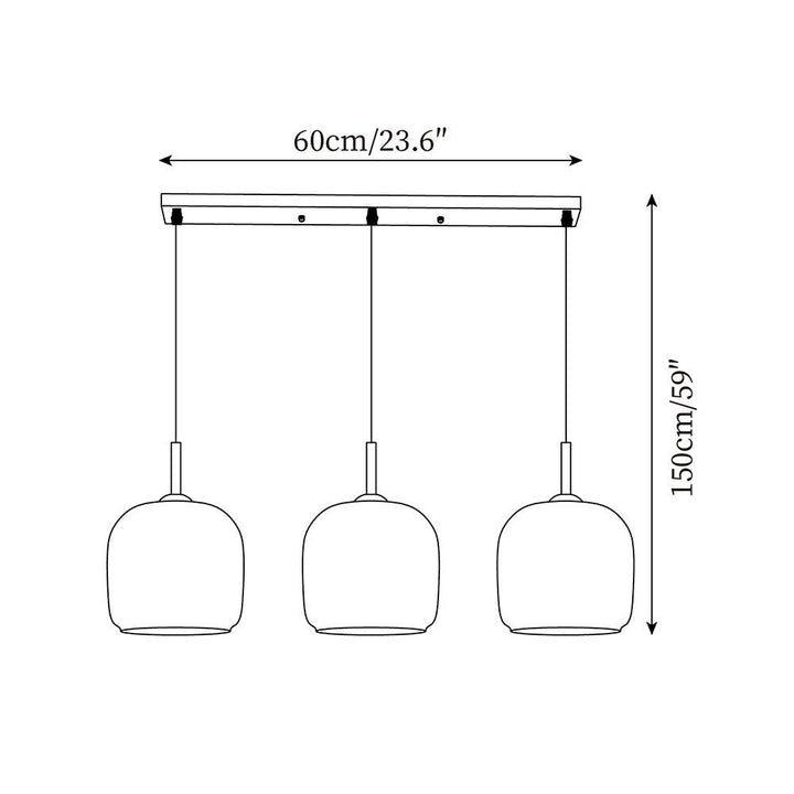 June Suspension Luminaire Design Verre Gris Fumé - Neutralighting
