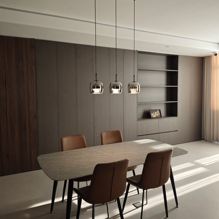June Suspension Luminaire Design Verre Gris Fumé - Neutralighting