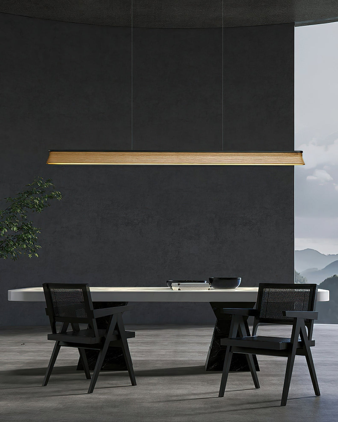 Lustra Suspension Lampe Poutre en Bois Minimaliste - Neutralighting