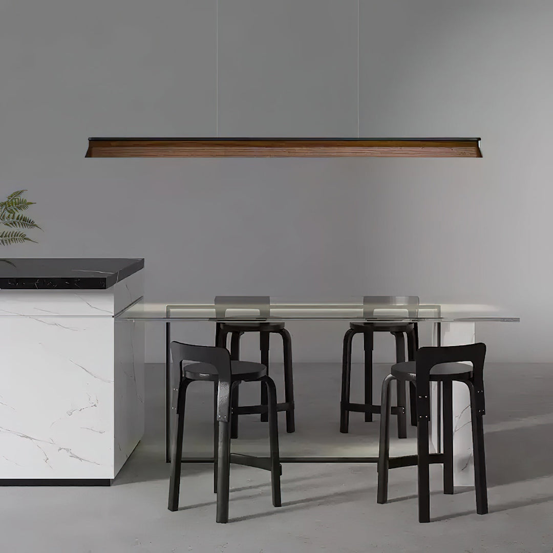 Lustra Suspension Lampe Poutre en Bois Minimaliste - Neutralighting
