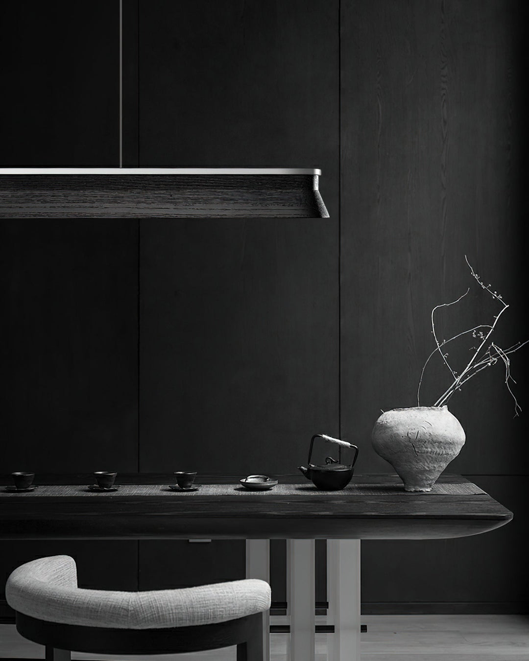 Lustra Suspension Lampe Poutre en Bois Minimaliste - Neutralighting