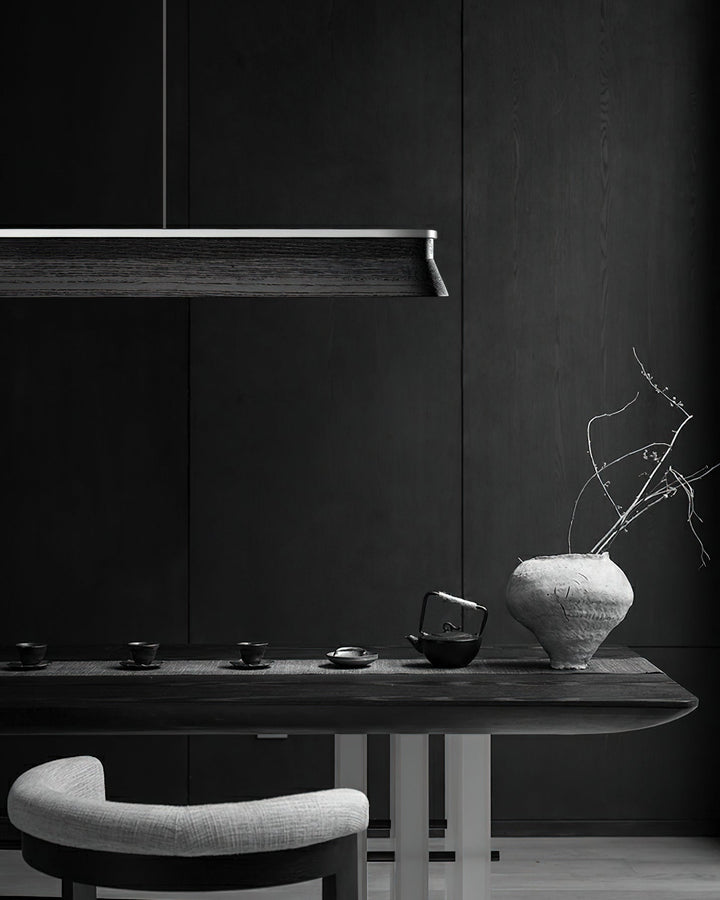 Lustra Suspension Lampe Poutre en Bois Minimaliste - Neutralighting