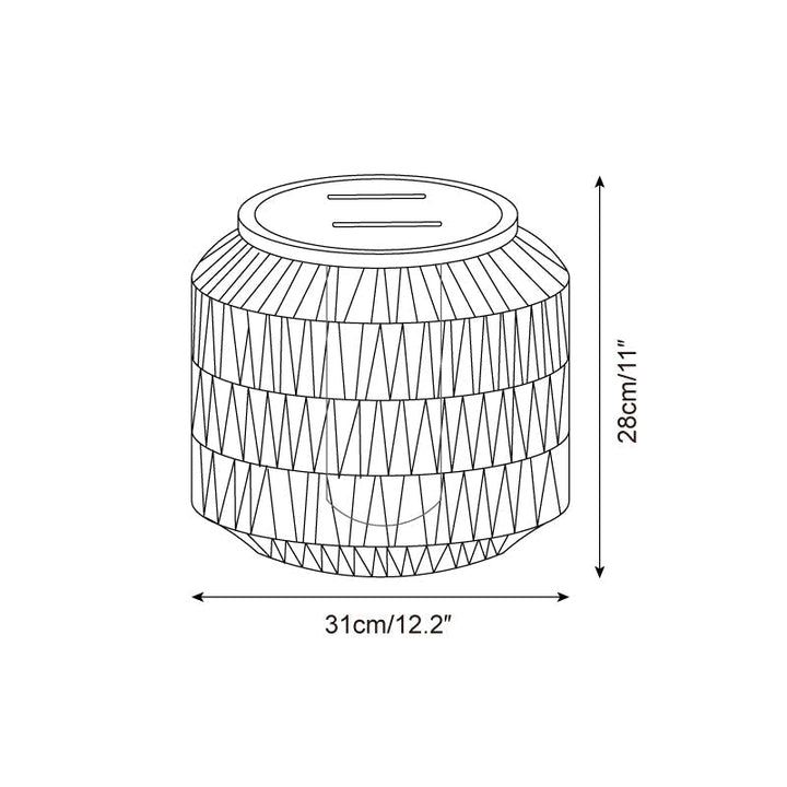 Danya Lampe Extérieure Cylindre en Rattan Solaire - Neutralighting