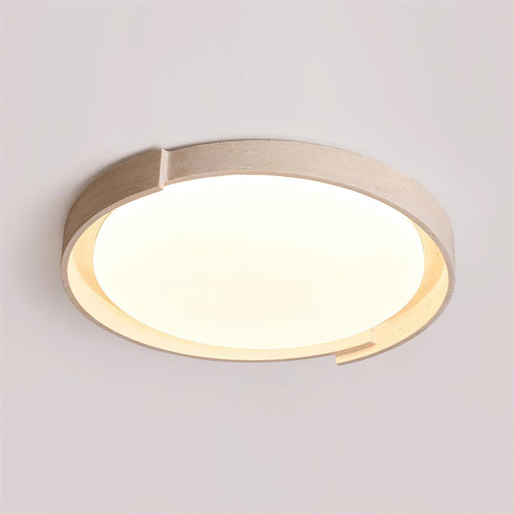 Juvio Plafonnier Rond Minimaliste en Travertin - Neutralighting