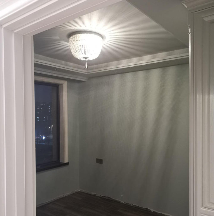 Solara Plafonnier avec brins de perles de cristal de luxe - Neutralighting