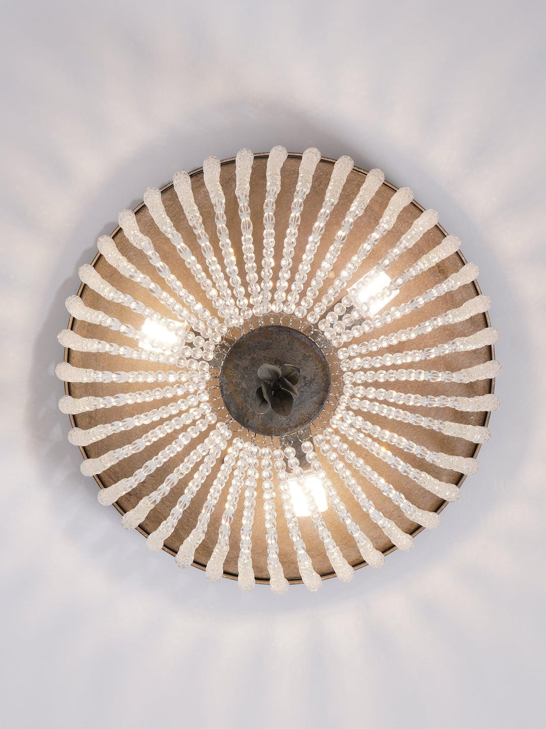 Solara Plafonnier avec brins de perles de cristal de luxe - Neutralighting
