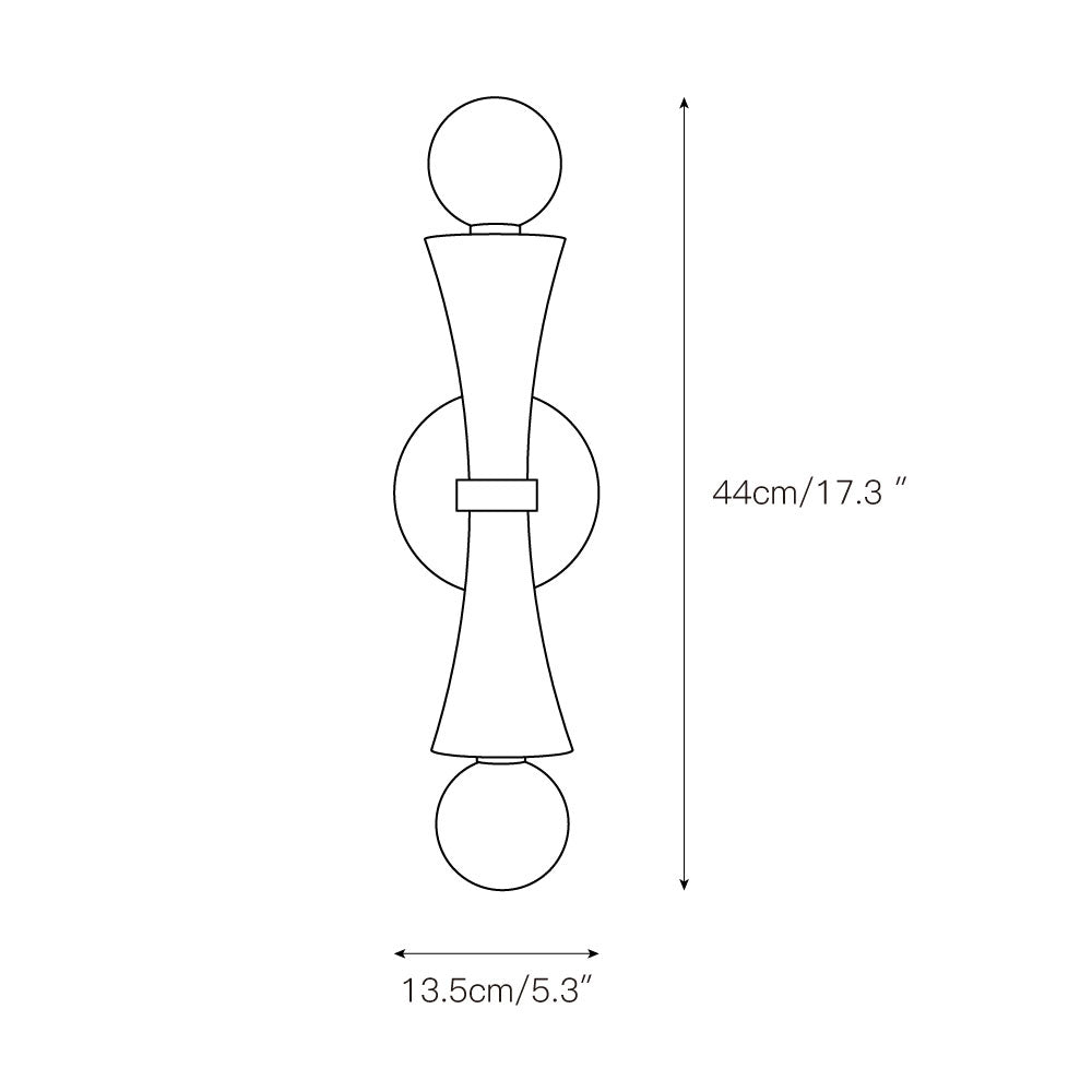 Aura Lampe Murale En Travertin Et Verre Minimaliste Moderne - Neutralighting