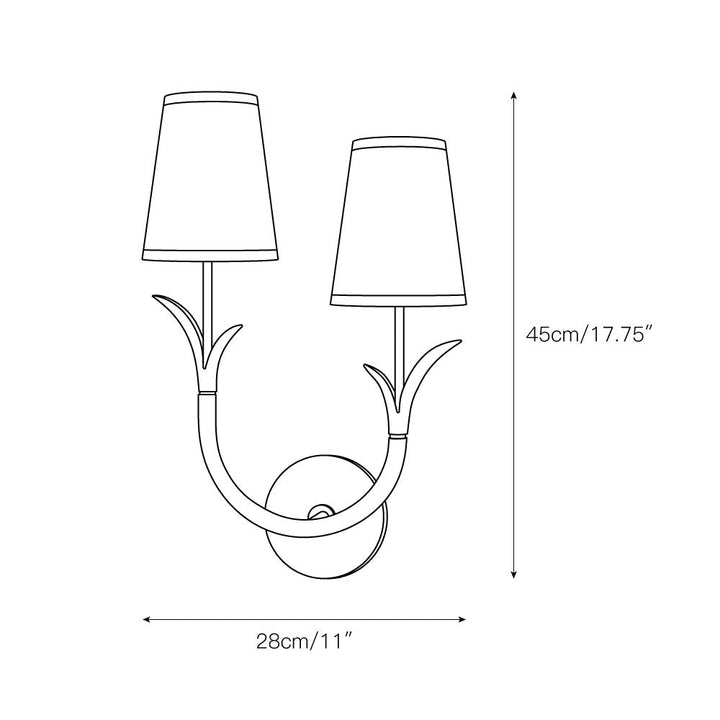 Elys Lampe Murale en Métal Laiton et Tissu Minimaliste Moderne - Neutralighting