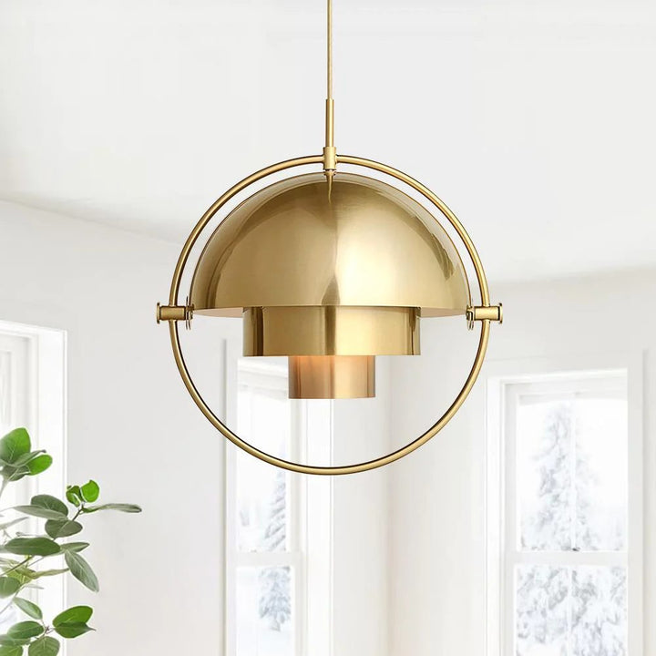 Lustra Lampe Pendante Boule Déformée Dorée - Neutralighting
