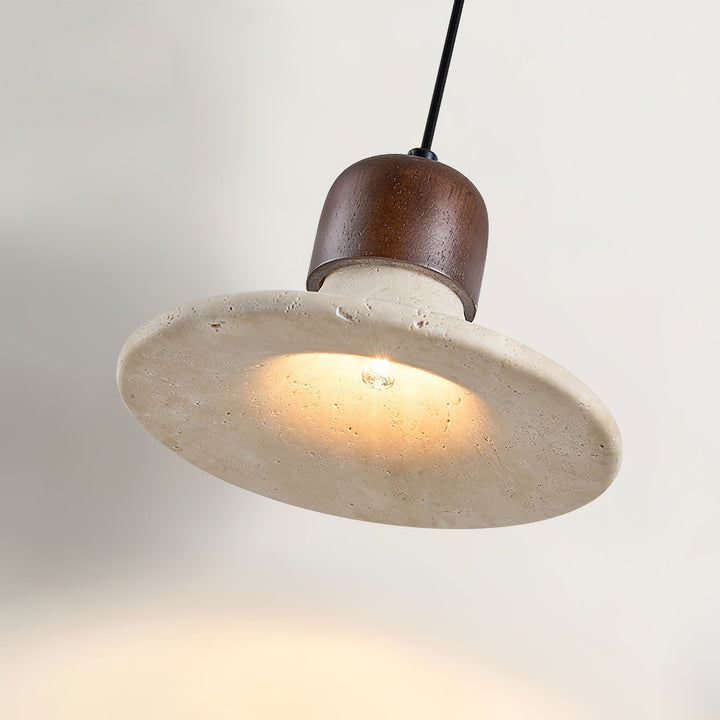 Ritta Lampe Pendante Forme Trompette Travertin - Neutralighting