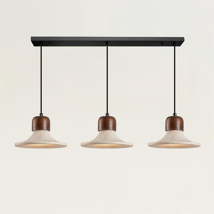 Ritta Lampe Pendante Forme Trompette Travertin - Neutralighting
