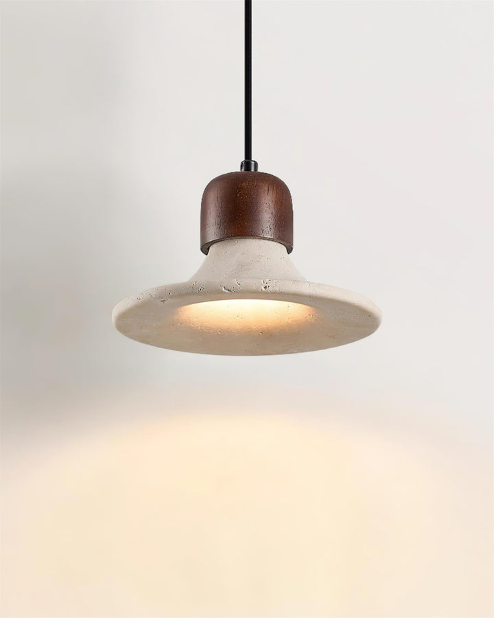 Ritta Lampe Pendante Forme Trompette Travertin - Neutralighting
