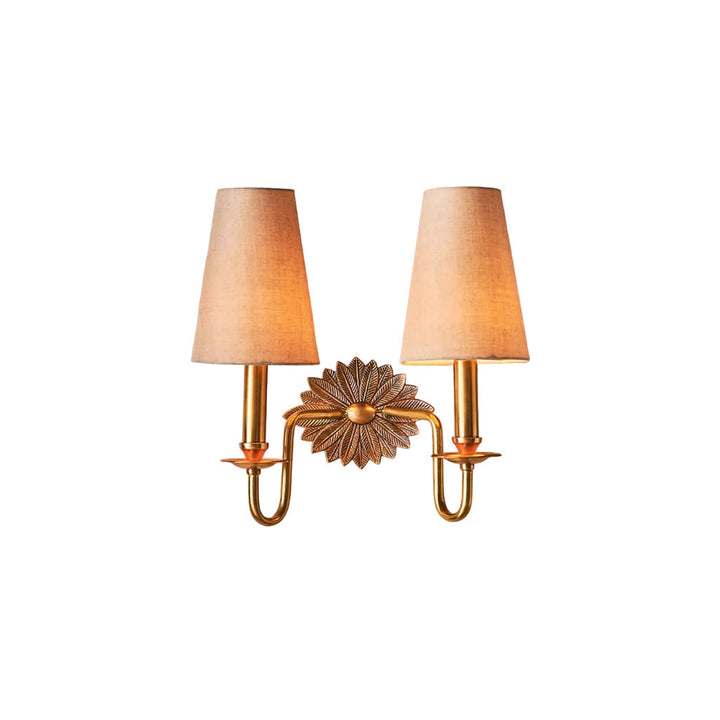 Nimb Applique Murale Double en Tissu et Laiton Élégance Premium - Neutralighting