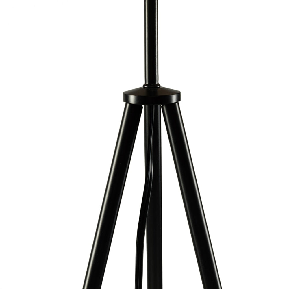 Ritta Lampadaire Trépied Moderne, Métal/Rotin, Bois, Salon - Neutralighting