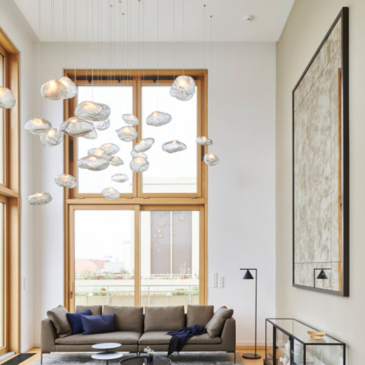 Avi Suspension Globe, Métal/Verre, Clair/Gris/Ambre - Neutralighting