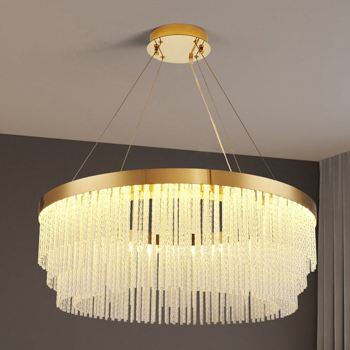 Arisha Suspension Ronde Moderne, Métal, Doré, Salon/Hôtellerie - Neutralighting