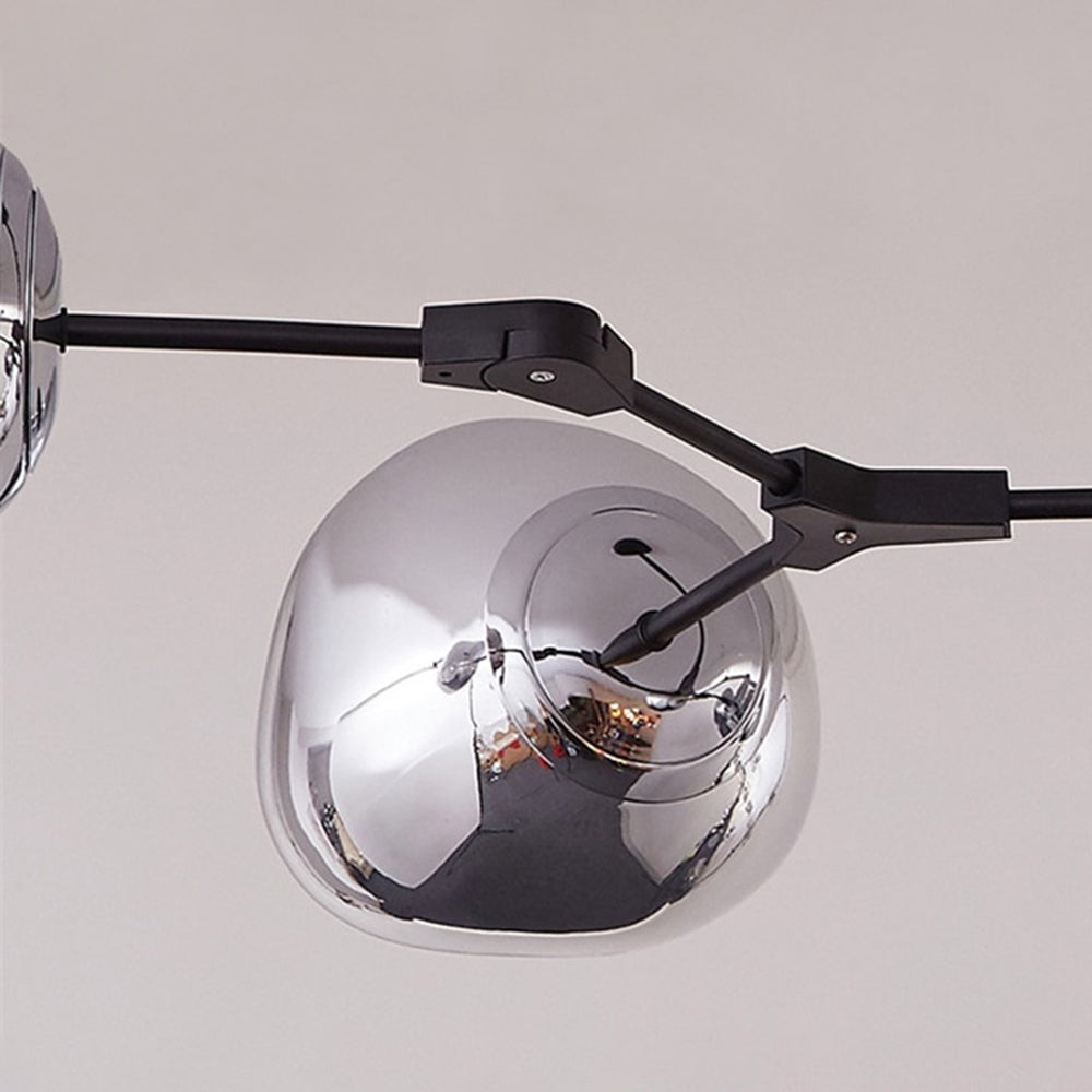 Valentina Suspension Globe Inhabituelle, Métal/Acrylique, Doré Rosé/Or/Chromé, Salon/Salle à Manger - Neutralighting
