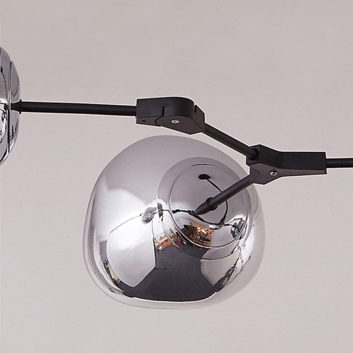 Valentina Suspension Globe Inhabituelle, Métal/Acrylique, Doré Rosé/Or/Chromé, Salon/Salle à Manger - Neutralighting