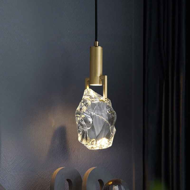 Kristy Suspension Irrégulier Géométrique, Métal/Cristal, Transparent, Chambre - Neutralighting