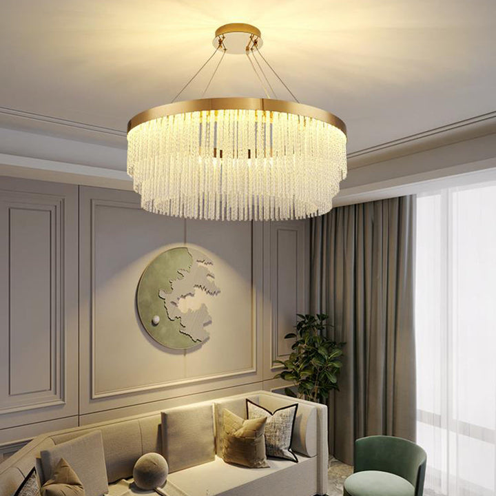 Arisha Suspension Ronde Moderne, Métal, Doré, Salon/Hôtellerie - Neutralighting