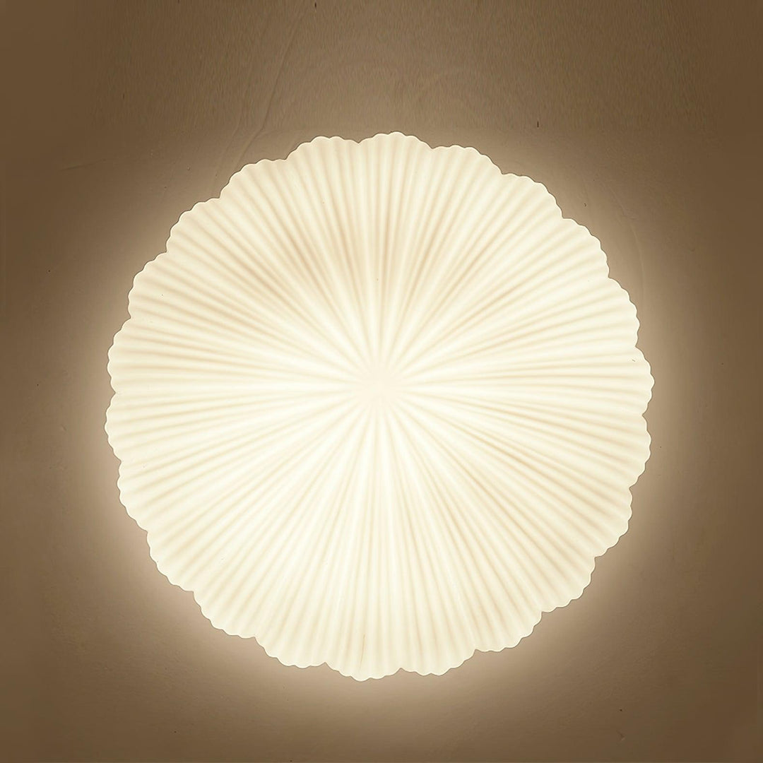 Solara Plafonnier Forme Coquillage Cannelé Doux Élégant - Neutralighting