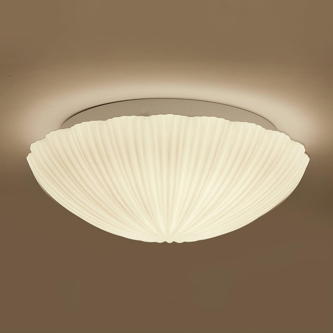 Solara Plafonnier Forme Coquillage Cannelé Doux Élégant - Neutralighting