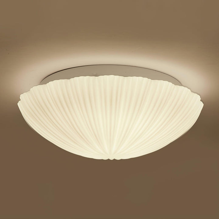 Solara Plafonnier Forme Coquillage Cannelé Doux Élégant - Neutralighting