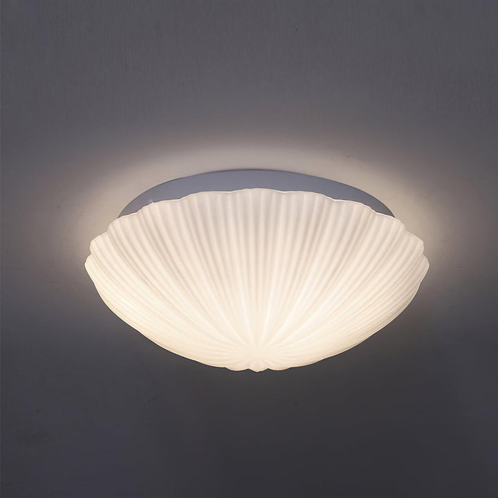 Solara Plafonnier Forme Coquillage Cannelé Doux Élégant - Neutralighting