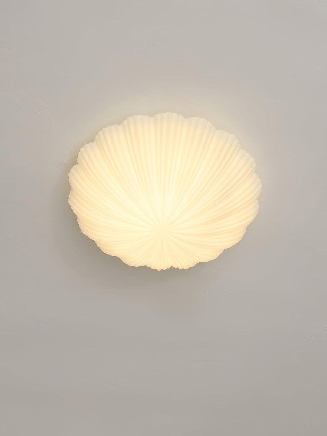 Solara Plafonnier Forme Coquillage Cannelé Doux Élégant - Neutralighting