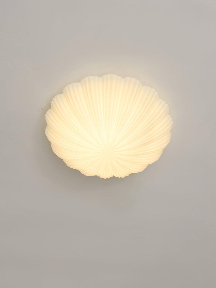 Solara Plafonnier Forme Coquillage Cannelé Doux Élégant - Neutralighting