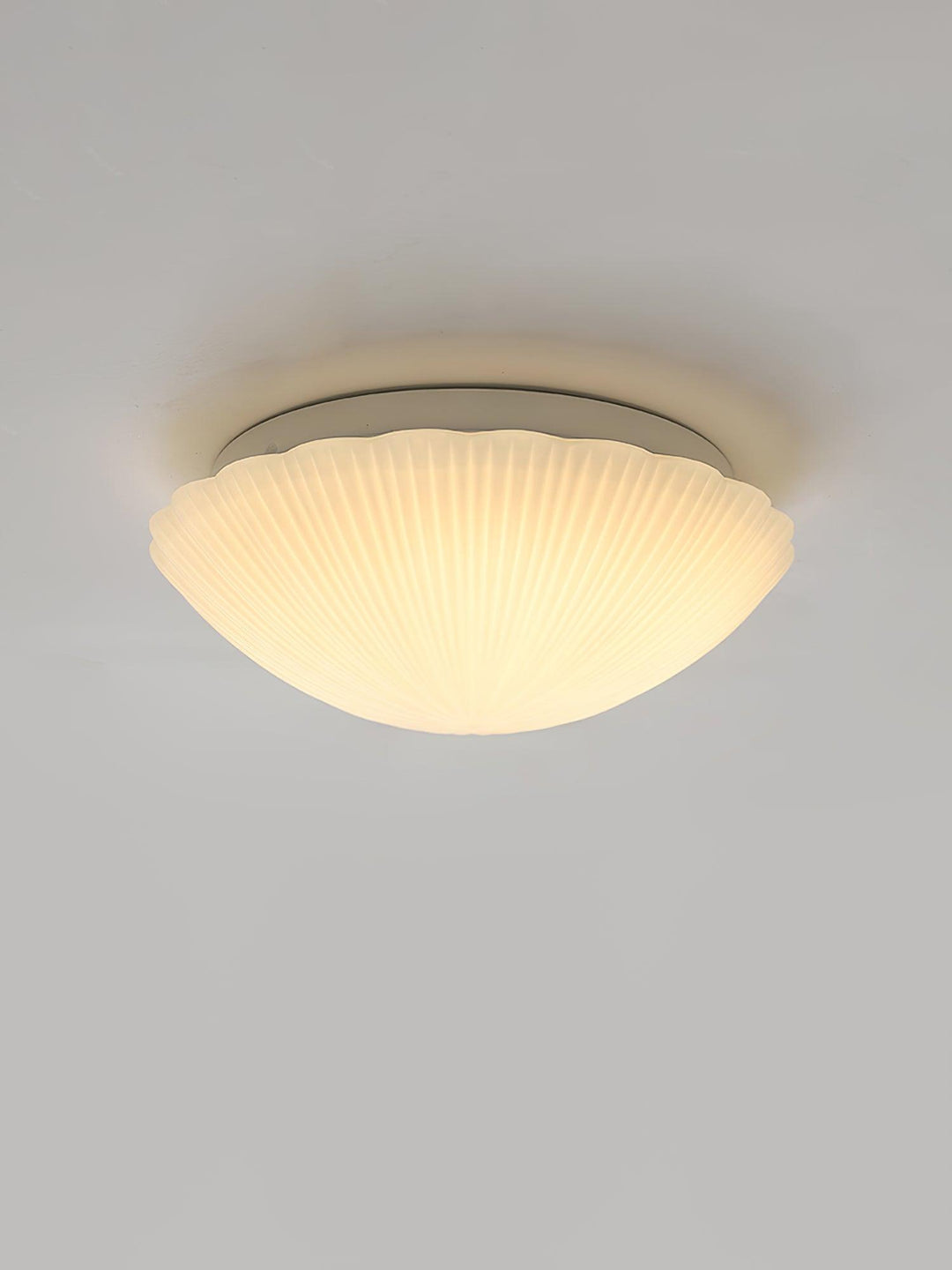 Solara Plafonnier Forme Coquillage Cannelé Doux Élégant - Neutralighting