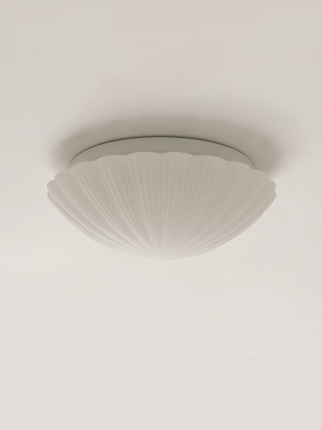 Solara Plafonnier Forme Coquillage Cannelé Doux Élégant - Neutralighting