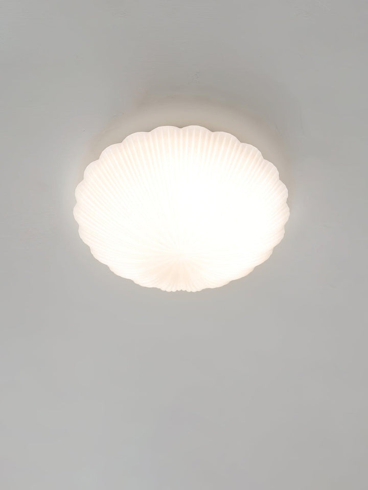 Solara Plafonnier Forme Coquillage Cannelé Doux Élégant - Neutralighting