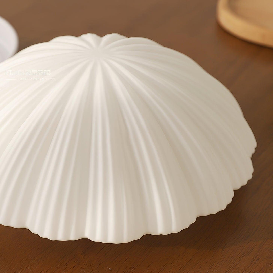 Solara Plafonnier Forme Coquillage Cannelé Doux Élégant - Neutralighting