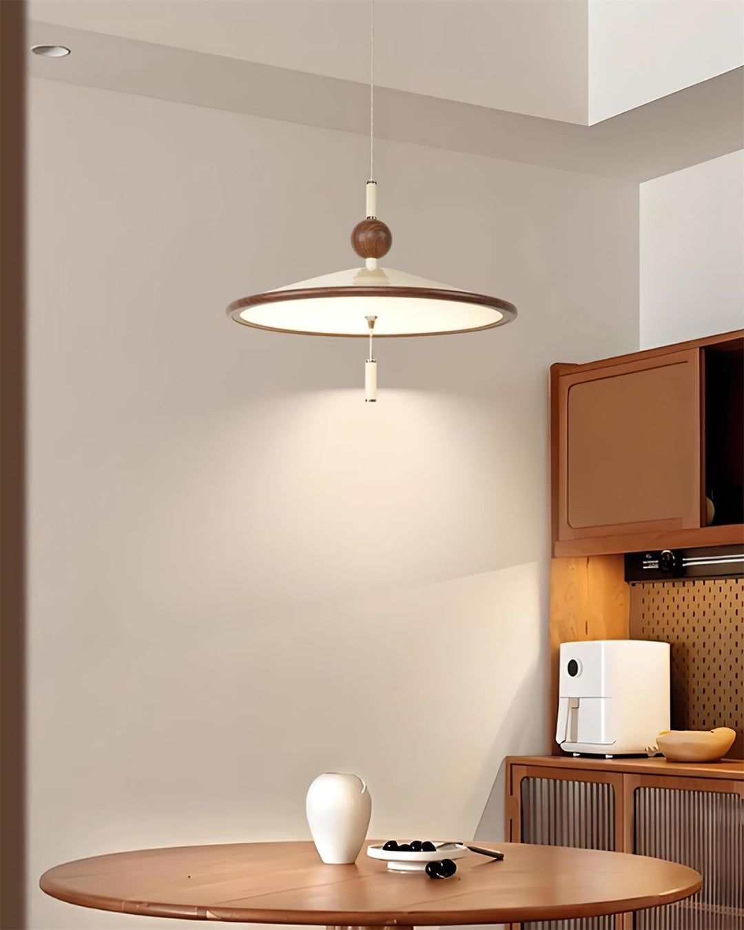 Devon Suspension Lampe Large Bordure en Bois Minimaliste - Neutralighting