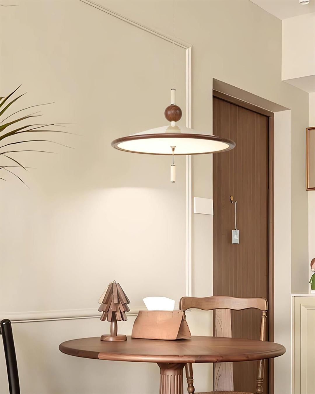 Devon Suspension Lampe Large Bordure en Bois Minimaliste - Neutralighting