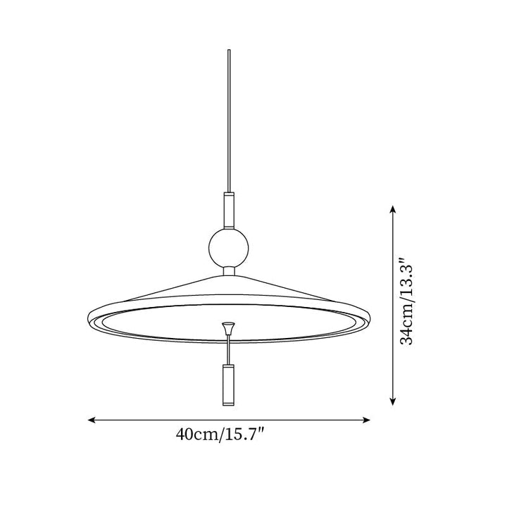 Devon Suspension Lampe Large Bordure en Bois Minimaliste - Neutralighting