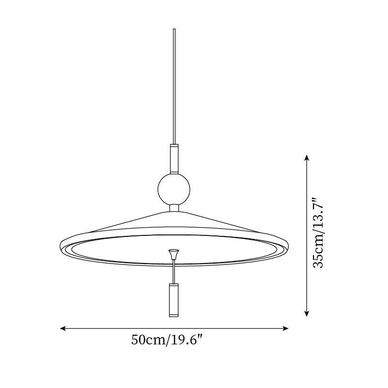 Devon Suspension Lampe Large Bordure en Bois Minimaliste - Neutralighting