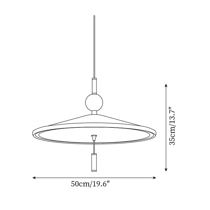 Devon Suspension Lampe Large Bordure en Bois Minimaliste - Neutralighting