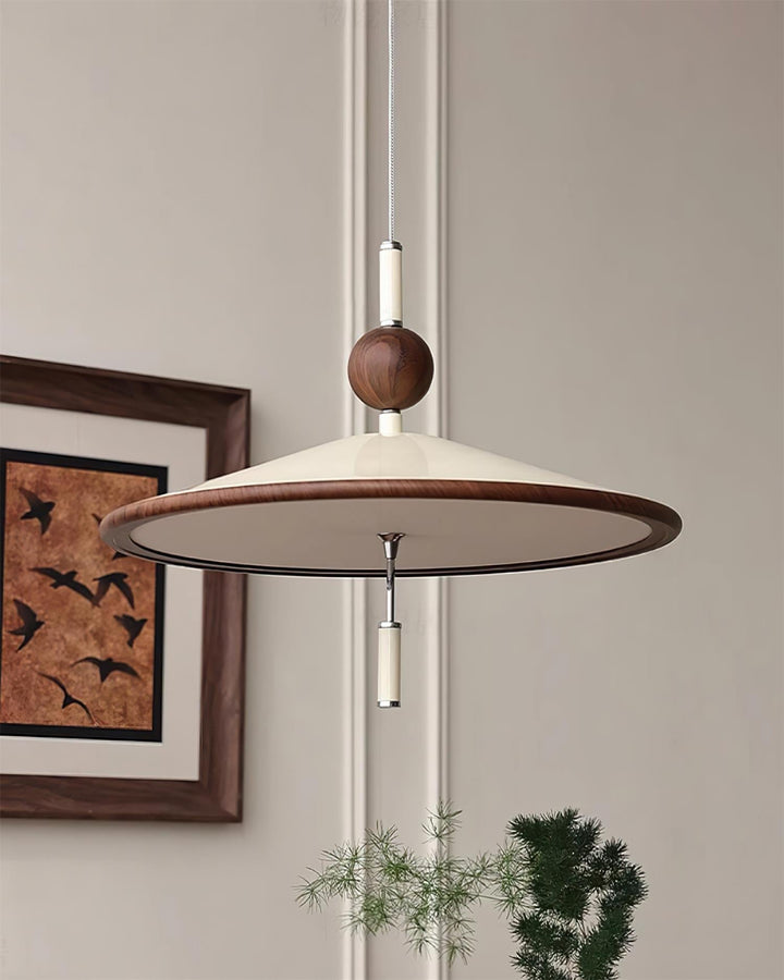 Devon Suspension Lampe Large Bordure en Bois Minimaliste - Neutralighting