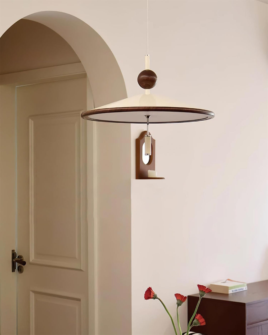 Devon Suspension Lampe Large Bordure en Bois Minimaliste - Neutralighting