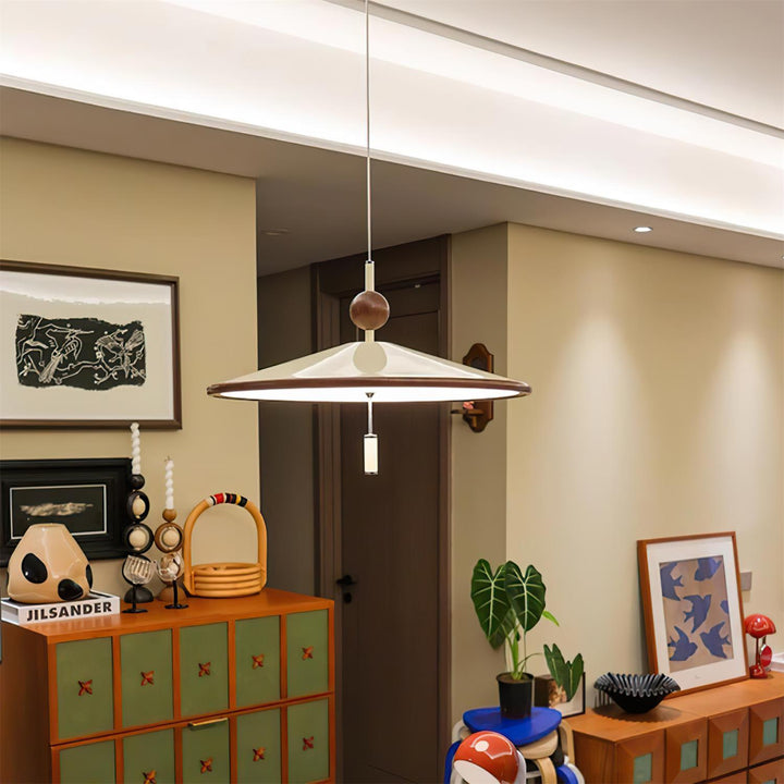 Devon Suspension Lampe Large Bordure en Bois Minimaliste - Neutralighting