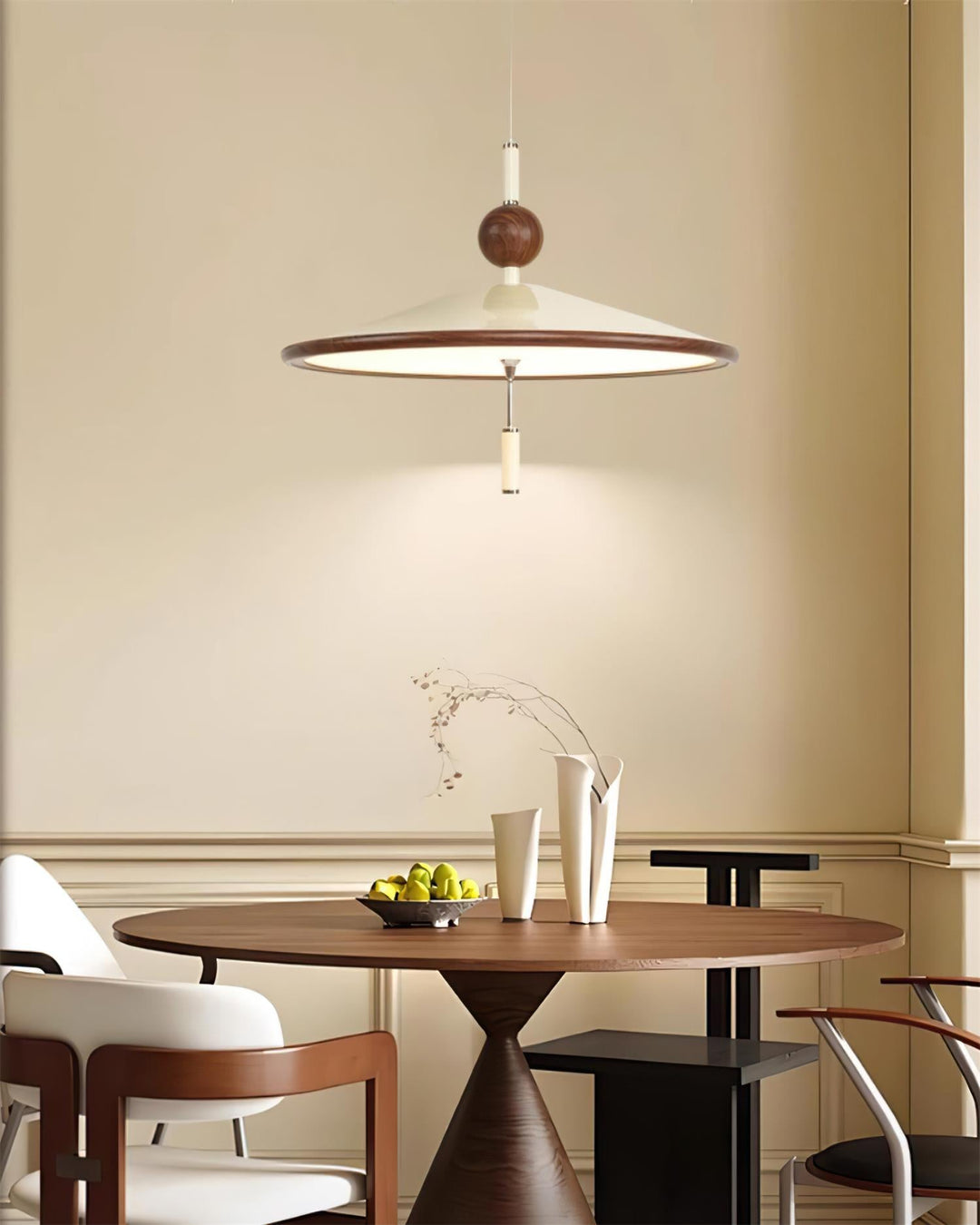Devon Suspension Lampe Large Bordure en Bois Minimaliste - Neutralighting