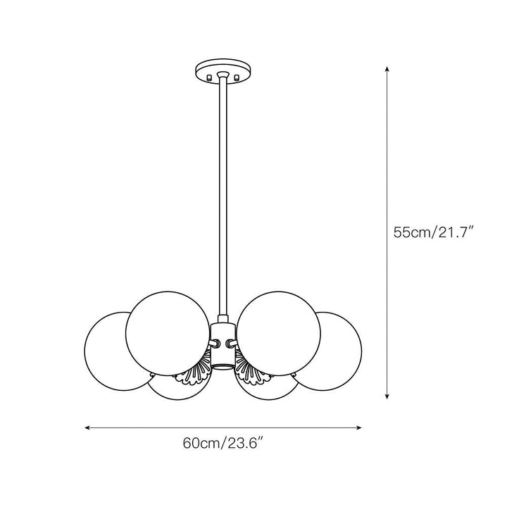 Whisper Lustre Globe Laiton Verre Minimaliste Moderne - Neutralighting